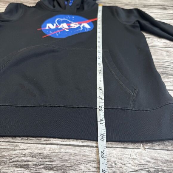Lands End Youth Kids Boys NASA Hoodie Black Blue White Red L LG Large 10-12 Cozy - Picture 11 of 13